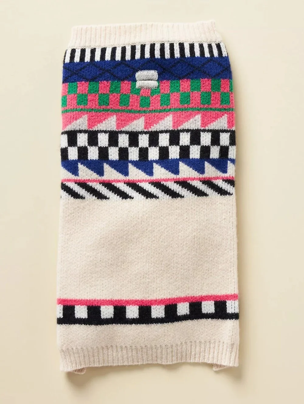 WARE OF THE DOG Fairisle Merino Wool Dog Sweater Size 3 - 15